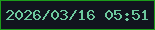 文字の大きさ：2、枠の色：1c9b1b、背景の色：11141e、文字の色：6dc99e 無料ブログパーツのブログ時計