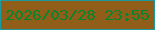 文字の大きさ：2、枠の色：1c9b9e、背景の色：915e19、文字の色：08832e 無料ブログパーツのブログ時計