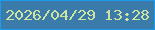 文字の大きさ：4、枠の色：1c9bec、背景の色：3a7ba9、文字の色：d0e2a2 無料ブログパーツのブログ時計