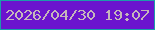 文字の大きさ：5、枠の色：1c9caa、背景の色：6b14ce、文字の色：c6b5bb 無料ブログパーツのブログ時計