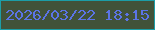 文字の大きさ：5、枠の色：1c9da7、背景の色：415239、文字の色：5b74e6 無料ブログパーツのブログ時計