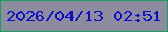 文字の大きさ：1、枠の色：1c9e5d、背景の色：8c8c9e、文字の色：0f0dc8 無料ブログパーツのブログ時計