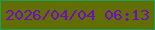 文字の大きさ：4、枠の色：1c9f57、背景の色：636e00、文字の色：6f0ac6 無料ブログパーツのブログ時計