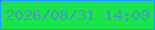 文字の大きさ：5、枠の色：1c9ff9、背景の色：19e44a、文字の色：3f9cbe 無料ブログパーツのブログ時計