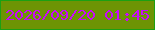 文字の大きさ：4、枠の色：1ca013、背景の色：6d9404、文字の色：c80afb 無料ブログパーツのブログ時計