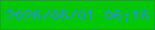 文字の大きさ：3、枠の色：1ca02e、背景の色：00c802、文字の色：298de0 無料ブログパーツのブログ時計