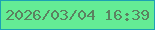 文字の大きさ：4、枠の色：1ca1b3、背景の色：64ec95、文字の色：5b8160 無料ブログパーツのブログ時計