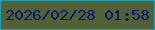 文字の大きさ：2、枠の色：1ca3ba、背景の色：546038、文字の色：041c6e 無料ブログパーツのブログ時計