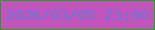 文字の大きさ：2、枠の色：1ca420、背景の色：c254bb、文字の色：6879d3 無料ブログパーツのブログ時計
