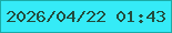 文字の大きさ：1、枠の色：1caaa6、背景の色：35ebf7、文字の色：234c3e 無料ブログパーツのブログ時計