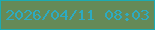 文字の大きさ：3、枠の色：1cabb2、背景の色：658a57、文字の色：2dabc1 無料ブログパーツのブログ時計