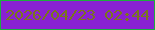 文字の大きさ：4、枠の色：1cae3e、背景の色：8921d2、文字の色：7a761d 無料ブログパーツのブログ時計