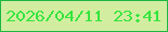 文字の大きさ：2、枠の色：1cb745、背景の色：d2eda0、文字の色：37e53f 無料ブログパーツのブログ時計