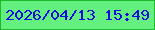 文字の大きさ：5、枠の色：1cba2d、背景の色：64f07e、文字の色：050ce1 無料ブログパーツのブログ時計