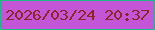 文字の大きさ：2、枠の色：1cba86、背景の色：c256d7、文字の色：902525 無料ブログパーツのブログ時計