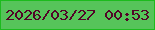 文字の大きさ：4、枠の色：1cbb1d、背景の色：56c45a、文字の色：520428 無料ブログパーツのブログ時計