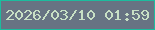 文字の大きさ：2、枠の色：1cbc9e、背景の色：677383、文字の色：c8dfc5 無料ブログパーツのブログ時計