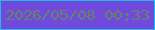 文字の大きさ：5、枠の色：1cbee5、背景の色：6f4add、文字の色：678466 無料ブログパーツのブログ時計