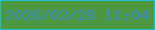 文字の大きさ：5、枠の色：1cc0d1、背景の色：4c973f、文字の色：3a8cc1 無料ブログパーツのブログ時計