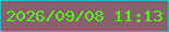 文字の大きさ：1、枠の色：1cc0d1、背景の色：87626d、文字の色：56f716 無料ブログパーツのブログ時計