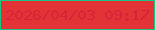 文字の大きさ：2、枠の色：1cc383、背景の色：e23336、文字の色：d82338 無料ブログパーツのブログ時計
