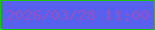 文字の大きさ：1、枠の色：1cc40e、背景の色：5860ee、文字の色：9351c3 無料ブログパーツのブログ時計