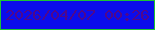 文字の大きさ：5、枠の色：1cc433、背景の色：0b0cec、文字の色：4f078b 無料ブログパーツのブログ時計
