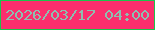 文字の大きさ：3、枠の色：1cc44c、背景の色：fc2e6d、文字の色：8dbfb0 無料ブログパーツのブログ時計