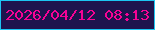 文字の大きさ：3、枠の色：1cc6f2、背景の色：1e144e、文字の色：f70395 無料ブログパーツのブログ時計