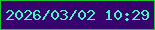 文字の大きさ：1、枠の色：1cc832、背景の色：37046d、文字の色：4bf6c5 無料ブログパーツのブログ時計