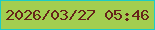 文字の大きさ：3、枠の色：1cccc5、背景の色：a3ce50、文字の色：66241a 無料ブログパーツのブログ時計