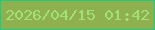 文字の大きさ：3、枠の色：1ccd7f、背景の色：8eb04e、文字の色：a2e178 無料ブログパーツのブログ時計