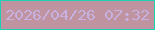 文字の大きさ：2、枠の色：1cd0b4、背景の色：c093a0、文字の色：c7b1e1 無料ブログパーツのブログ時計