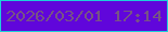 文字の大きさ：1、枠の色：1cd0d9、背景の色：6006db、文字の色：775385 無料ブログパーツのブログ時計