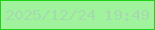 文字の大きさ：2、枠の色：1cd317、背景の色：a1f29c、文字の色：a7d9b1 無料ブログパーツのブログ時計
