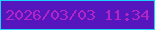 文字の大きさ：5、枠の色：1cd5ff、背景の色：5516be、文字の色：b226c5 無料ブログパーツのブログ時計