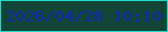 文字の大きさ：3、枠の色：1cddce、背景の色：134534、文字の色：0f26b0 無料ブログパーツのブログ時計