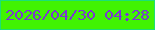 文字の大きさ：4、枠の色：1cdf77、背景の色：41f302、文字の色：7b38d1 無料ブログパーツのブログ時計