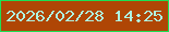 文字の大きさ：4、枠の色：1ce055、背景の色：af4605、文字の色：aff4e1 無料ブログパーツのブログ時計