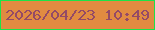 文字の大きさ：2、枠の色：1ce248、背景の色：e18b41、文字の色：944a66 無料ブログパーツのブログ時計