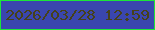 文字の大きさ：2、枠の色：1ce538、背景の色：3a46ae、文字の色：464119 無料ブログパーツのブログ時計