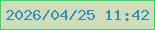 文字の大きさ：2、枠の色：1ce660、背景の色：d2dbba、文字の色：3094b6 無料ブログパーツのブログ時計