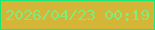 文字の大きさ：4、枠の色：1ce674、背景の色：d5b537、文字の色：83eb7a 無料ブログパーツのブログ時計