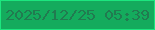 文字の大きさ：1、枠の色：1ce67f、背景の色：14ab5d、文字の色：217b50 無料ブログパーツのブログ時計