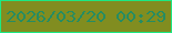 文字の大きさ：2、枠の色：1ce883、背景の色：818d20、文字の色：268c62 無料ブログパーツのブログ時計
