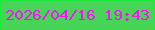 文字の大きさ：4、枠の色：1ceb3b、背景の色：47d457、文字の色：f812f7 無料ブログパーツのブログ時計