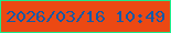 文字の大きさ：5、枠の色：1ceb8c、背景の色：ec4913、文字の色：1459a6 無料ブログパーツのブログ時計