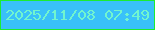 文字の大きさ：2、枠の色：1cec32、背景の色：39c1f9、文字の色：71f5ce 無料ブログパーツのブログ時計