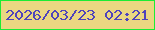 文字の大きさ：5、枠の色：1cec34、背景の色：ebd782、文字の色：4f43bb 無料ブログパーツのブログ時計
