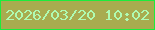 文字の大きさ：3、枠の色：1cec3c、背景の色：a8ac4f、文字の色：affbb2 無料ブログパーツのブログ時計